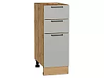 Шкаф нижний с 3-мя ящиками Флэт Light Grey In 2S/Дуб Вотан 816*300*478