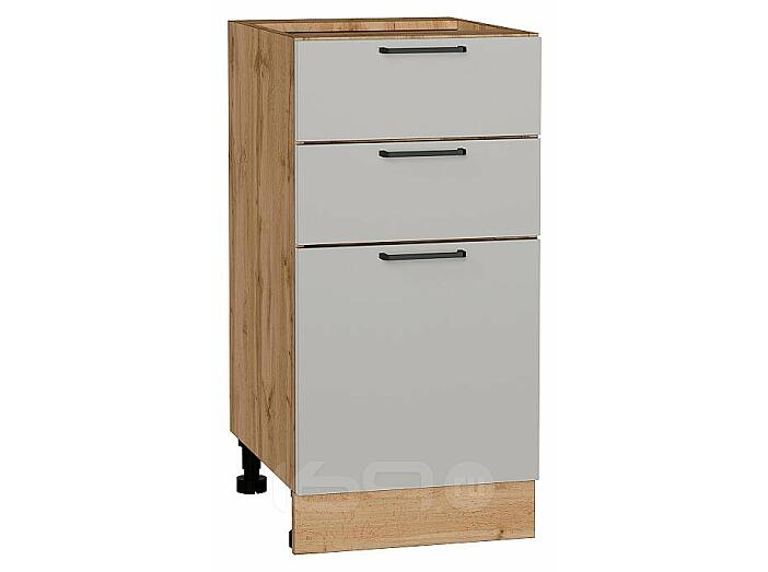 Шкаф нижний с 3-мя ящиками Флэт Light Grey In 2S/Дуб Вотан 816*400*478