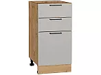 Шкаф нижний с 3-мя ящиками Флэт Light Grey In 2S/Дуб Вотан 816*400*478