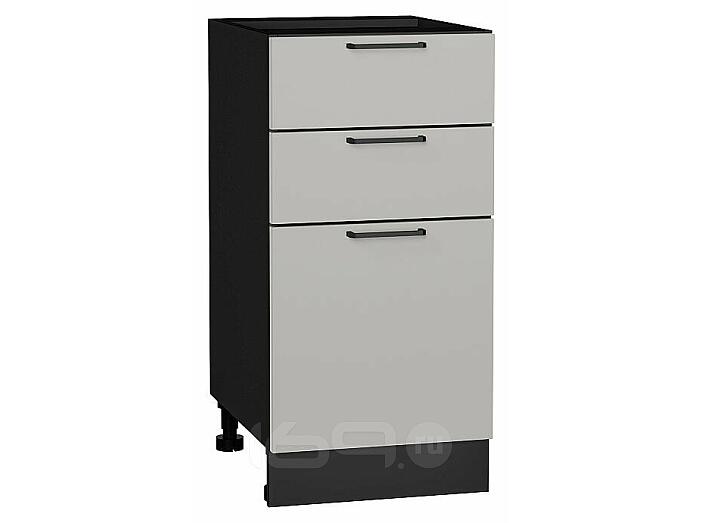 Шкаф нижний с 3-мя ящиками Флэт Light Grey In 2S/Graphite 816*400*478