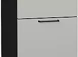 Шкаф нижний с 3-мя ящиками Флэт Light Grey In 2S/Graphite 816*400*478