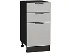 Шкаф нижний с 3-мя ящиками Флэт Light Grey In 2S/Graphite 816*400*478