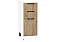 Шкаф нижний с 3-мя ящиками Флэт Natural Casella Oak 2S/Белый 816*300*478