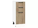 Шкаф нижний с 3-мя ящиками Флэт Natural Casella Oak 2S/Белый 816*300*478