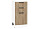 Шкаф нижний с 3-мя ящиками Флэт Natural Casella Oak 2S/Белый 816*400*478