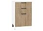 Шкаф нижний с 3-мя ящиками Флэт Natural Casella Oak 2S/Белый 816*500*478