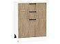Шкаф нижний с 3-мя ящиками Флэт Natural Casella Oak 2S/Белый 816*600*478