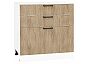 Шкаф нижний с 3-мя ящиками Флэт Natural Casella Oak 2S/Белый 816*800*478