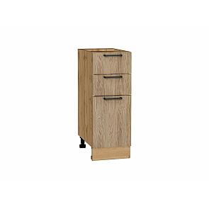 Шкаф нижний с 3-мя ящиками Флэт Natural Casella Oak 2S/Дуб Вотан 816*300*478
