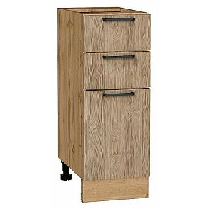 Шкаф нижний с 3-мя ящиками Флэт Natural Casella Oak 2S/Дуб Вотан 816*300*478