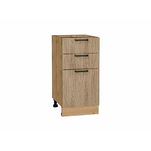 Шкаф нижний с 3-мя ящиками Флэт Natural Casella Oak 2S/Дуб Вотан 816*400*478