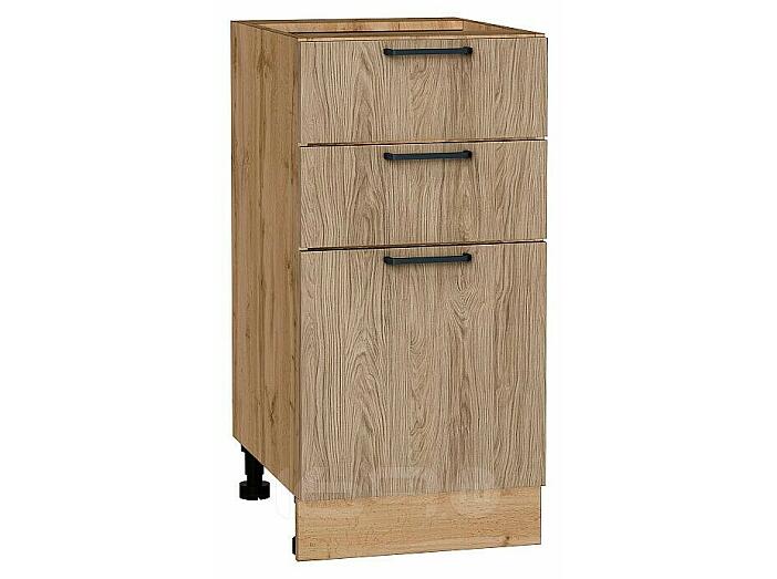 Шкаф нижний с 3-мя ящиками Флэт Natural Casella Oak 2S/Дуб Вотан 816*400*478