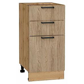 Шкаф нижний с 3-мя ящиками Флэт Natural Casella Oak 2S/Дуб Вотан 816*400*478