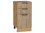 Шкаф нижний с 3-мя ящиками Флэт Natural Casella Oak 2S/Дуб Вотан 816*400*478