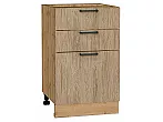 Шкаф нижний с 3-мя ящиками Флэт Natural Casella Oak 2S/Дуб Вотан 816*500*478