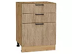 Шкаф нижний с 3-мя ящиками Флэт Natural Casella Oak 2S/Дуб Вотан 816*600*478