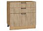 Шкаф нижний с 3-мя ящиками Флэт Natural Casella Oak 2S/Дуб Вотан 816*800*478