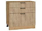 Шкаф нижний с 3-мя ящиками Флэт Natural Casella Oak 2S/Дуб Вотан 816*800*478