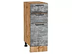 Шкаф нижний с 3-мя ящиками Флэт Temple Stone 2S/Дуб Вотан 816*300*478
