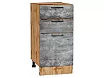 Шкаф нижний с 3-мя ящиками Флэт Temple Stone 2S/Дуб Вотан 816*400*478