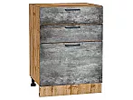 Шкаф нижний с 3-мя ящиками Флэт Temple Stone 2S/Дуб Вотан 816*600*478