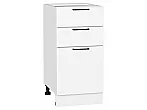 Шкаф нижний с 3-мя ящиками Флэт White In 2S/Белый 816*400*478