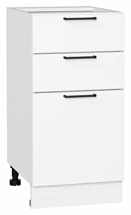 Шкаф нижний с 3-мя ящиками Флэт White In 2S/Белый 816*400*478