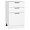 Шкаф нижний с 3-мя ящиками Флэт White In 2S/Белый 816*500*478 Шкаф нижний с 3-мя ящиками Флэт White In 2S/Белый 816*500*478