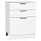 Шкаф нижний с 3-мя ящиками Флэт White In 2S/Белый 816*600*478 Шкаф нижний с 3-мя ящиками Флэт White In 2S/Белый 816*600*478