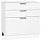 Шкаф нижний с 3-мя ящиками Флэт White In 2S/Белый 816*800*478 Шкаф нижний с 3-мя ящиками Флэт White In 2S/Белый 816*800*478