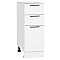 Шкаф нижний с 3-мя ящиками Флэт White In 2S/Белый 816*300*478 Шкаф нижний с 3-мя ящиками Флэт White In 2S/Белый 816*300*478