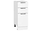 Шкаф нижний с 3-мя ящиками Флэт White In 2S/Белый 816*300*478