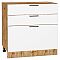 Шкаф нижний с 3-мя ящиками Флэт White In 2S/Дуб Вотан 816*800*478 Шкаф нижний с 3-мя ящиками Флэт White In 2S/Дуб Вотан 816*800*478