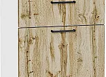 Шкаф нижний с 3-мя ящиками Флэт Wotan Oak 2S/Белый 816*500*478