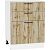 Шкаф нижний с 3-мя ящиками Флэт Wotan Oak 2S/Белый 816*600*478