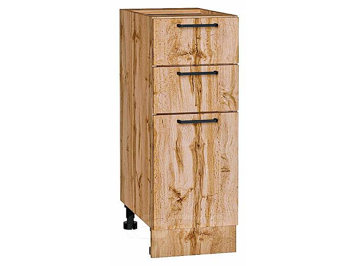 Шкаф нижний с 3-мя ящиками Флэт Wotan Oak 2S/Дуб Вотан 816*300*478