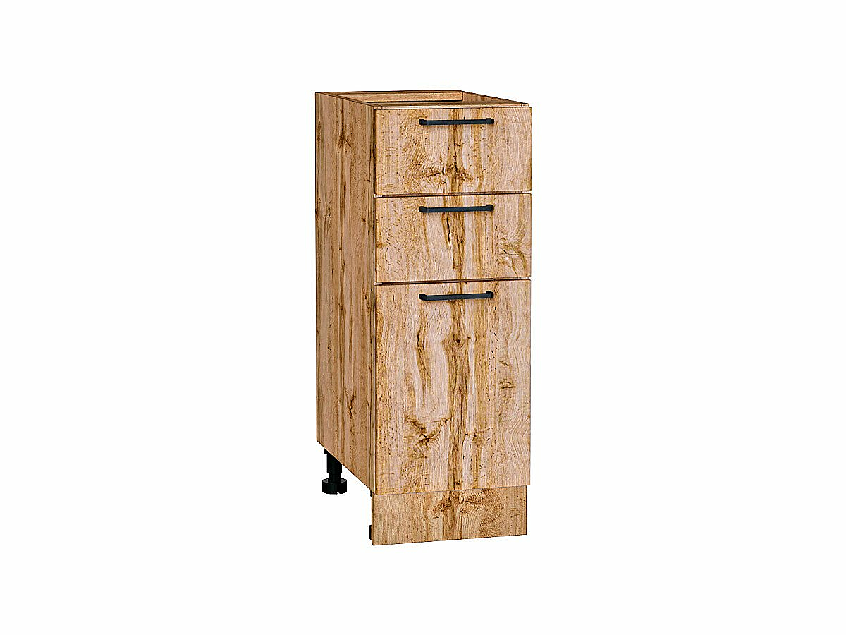 Шкаф нижний с 3-мя ящиками Флэт Wotan Oak 2S Дуб Вотан 816*300*478