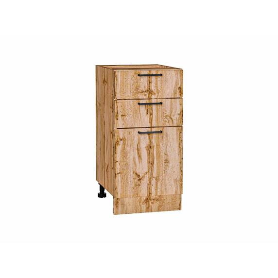 Шкаф нижний с 3-мя ящиками Флэт Wotan Oak 2S/Дуб Вотан 816*400*478