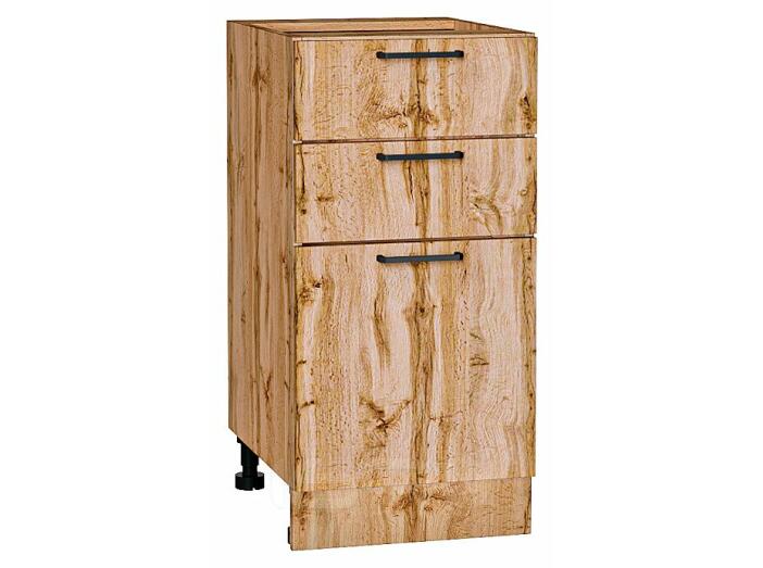 Шкаф нижний с 3-мя ящиками Флэт Wotan Oak 2S/Дуб Вотан 816*400*478