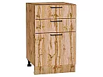 Шкаф нижний с 3-мя ящиками Флэт Wotan Oak 2S/Дуб Вотан 816*500*478
