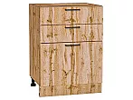 Шкаф нижний с 3-мя ящиками Флэт Wotan Oak 2S/Дуб Вотан 816*600*478