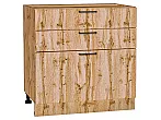 Шкаф нижний с 3-мя ящиками Флэт Wotan Oak 2S/Дуб Вотан 816*800*478