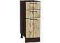 Шкаф нижний с 3-мя ящиками Флэт Wotan Oak 2S/Graphite 816*300*478