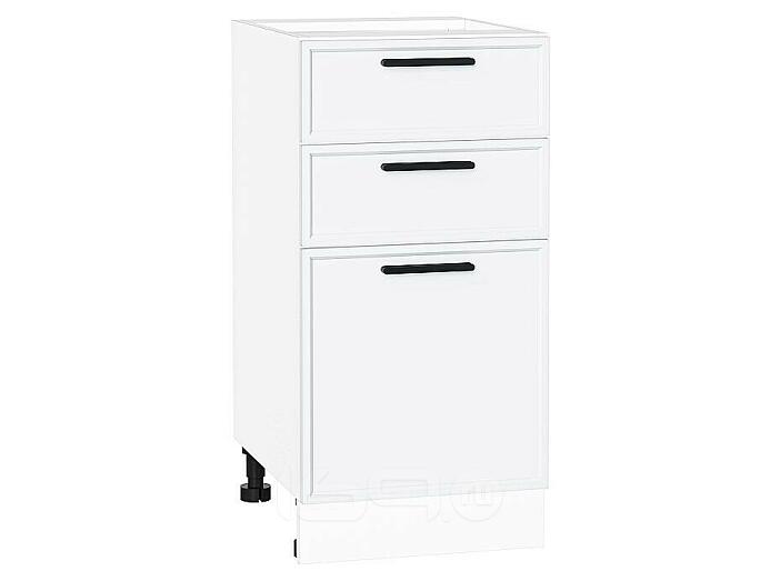 Шкаф нижний с 3-мя ящиками Фрейм White Silk/Белый 816*400*484