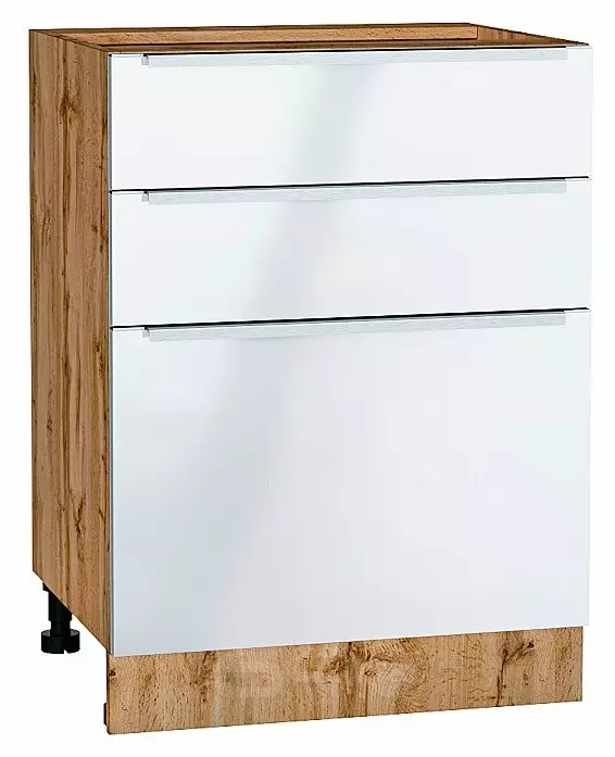 Шкаф нижний с 3-мя ящиками Фьюжн Angel Дуб Вотан 816*600*480