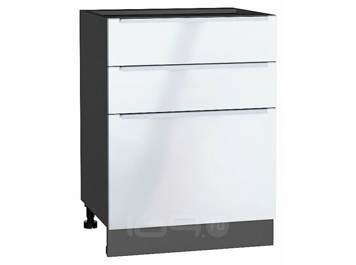 Шкаф нижний с 3-мя ящиками Фьюжн Angel Graphite 816*600*480