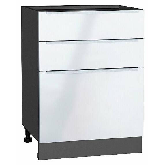 Шкаф нижний с 3-мя ящиками Фьюжн Angel Graphite 816*600*480