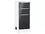 Шкаф нижний с 3-мя ящиками Фьюжн Anthracite Белый 816*300*480