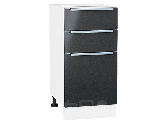 Шкаф нижний с 3-мя ящиками Фьюжн Anthracite Белый 816*400*480