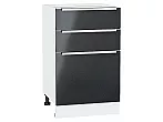 Шкаф нижний с 3-мя ящиками Фьюжн Anthracite Белый 816*500*480